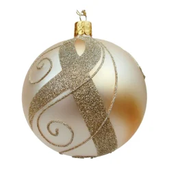 Käthe Wohlfahrt Baumkugeln Und Set-Angebote-Glaskugel Gold Mit Verzierung, 10 Cm