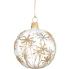 Käthe Wohlfahrt Baumkugeln Und Set-Angebote-Glaskugel Klar Mit Goldsternen, 7 Cm