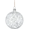 Käthe Wohlfahrt Baumkugeln Und Set-Angebote-Glaskugel Klar Mit Irisschnorkeln, 8 Cm
