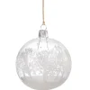 Käthe Wohlfahrt Baumkugeln Und Set-Angebote-Glaskugel Klar Mit Verschneiten Baumen, 8 Cm