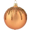 Käthe Wohlfahrt Baumkugeln Und Set-Angebote-Glaskugel Kupfer Mit Glitterdach, 8 Cm
