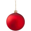 Käthe Wohlfahrt Baumkugeln Und Set-Angebote-Glaskugel Matt Rot, 8 Cm
