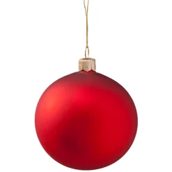 Käthe Wohlfahrt Baumkugeln Und Set-Angebote-Glaskugel Matt Rot, 8 Cm