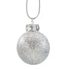 Käthe Wohlfahrt Baumkugeln Und Set-Angebote-Glaskugel Silber Mit Glitzer, 3Cm