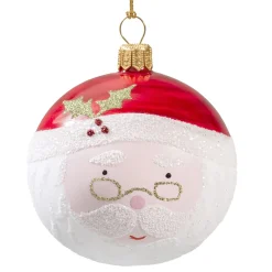 Käthe Wohlfahrt Baumkugeln Und Set-Angebote-Glaskugel Weihnachtsmann, 7 Cm