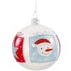 Käthe Wohlfahrt Baumkugeln Und Set-Angebote-Glaskugel Weis "Winterspas", 7 Cm