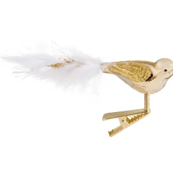 Poesie in Glas Baumschmuck Aus Glas-Glasvogel Gold