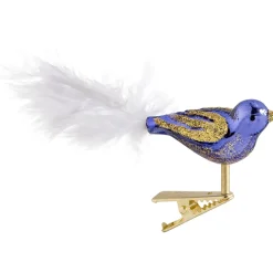 Poesie in Glas Baumschmuck Aus Glas-Glasvogel Lila/Gold