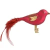Poesie in Glas Baumschmuck Aus Glas-Glasvogel Rot-Kupfer