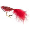 Poesie in Glas Baumschmuck Aus Glas-Glasvogel Rot-Weis