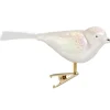 Poesie in Glas Baumschmuck Aus Glas-Glasvogel Weis