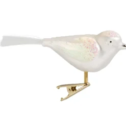 Poesie in Glas Baumschmuck Aus Glas-Glasvogel Weis