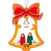 Käthes Original Baumschmuck Aus Holz-Glocke Mit Heiliger Familie