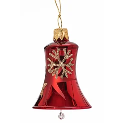 Käthe Wohlfahrt Baumkugeln Und Set-Angebote-Glocke Rot Mit Goldenen Sternen Und Flocken