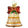 Poesie in Glas Baumschmuck Aus Glas-Glocke Weis-Gold
