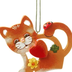 Käthes Original Baumschmuck Aus Holz-Glucks-Katze