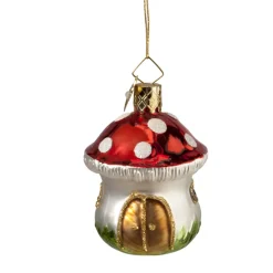 Poesie in Glas Baumschmuck Aus Glas-Glucks-Pilz-Haus