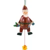 Käthes Original Baumschmuck Aus Holz-Hampelmann Weihnachtsmann Rund