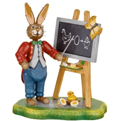 Hubrig Volkskunst Hubrig Miniaturen-Hasenschule Lehrer Lempel