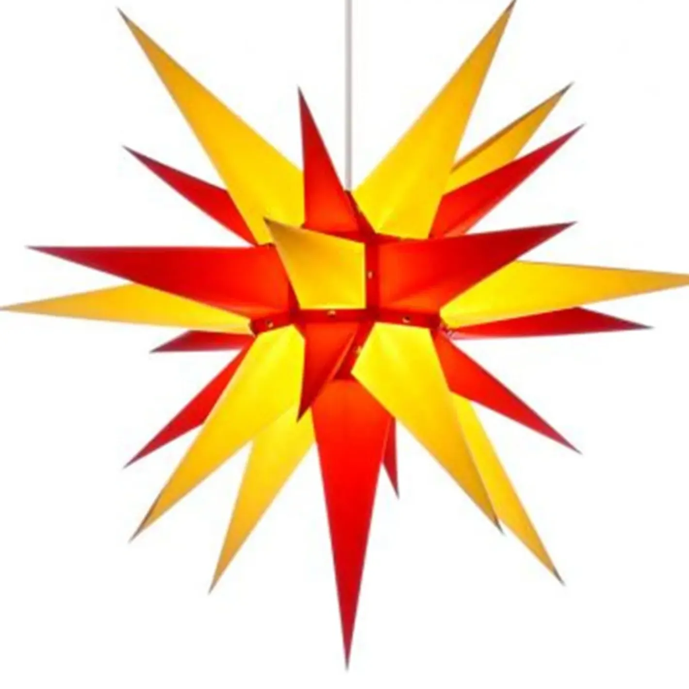 Herrnhuter Sterne Sterne-Herrnhuter Papierstern, Rot/Gelb, 60Cm
