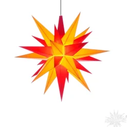 Herrnhuter Sterne Sterne-Herrnhuter Stern Gelb/Rot, 13 Cm, Kunststoff