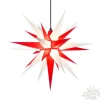 Herrnhuter Sterne Sterne-Herrnhuter Stern, Weis-Rot, 68 Cm