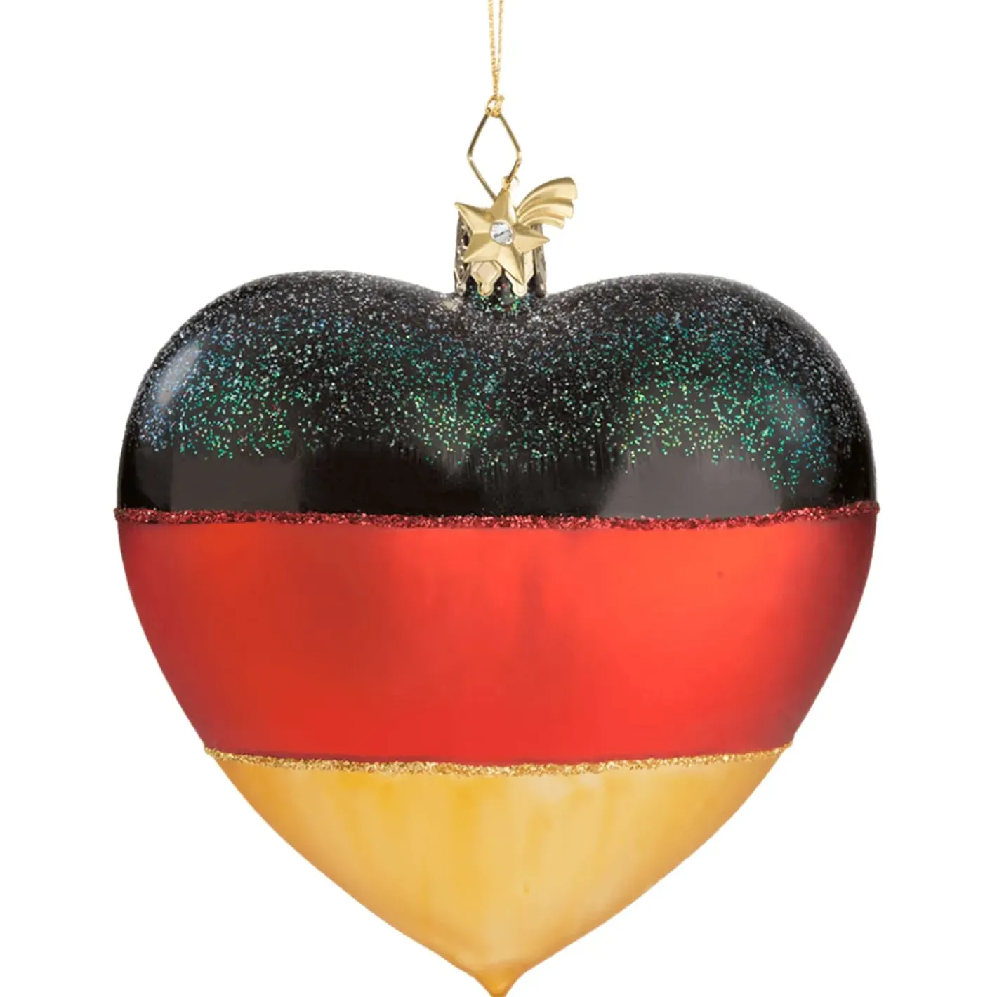 Poesie in Glas Deutschland Motive-Herz Flagge Deutschland