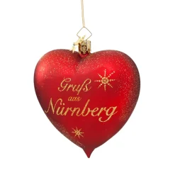 Poesie in Glas Bayern Motive-Herz "Grus Aus Nurnberg"