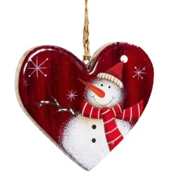 Käthe Wohlfahrt Baumschmuck Aus Holz-Herz "Schneemann Mit Mutze"
