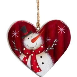 Käthe Wohlfahrt Baumschmuck Aus Holz-Herz "Schneemann Mit Zylinder"