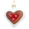 Käthe Wohlfahrt Baumkugeln Und Set-Angebote-Herz Weis Matt Mit Lebkuchen Herz