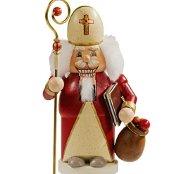 Käthes Original Nussknacker-Holzknackl "Sankt Nikolaus", 14Cm