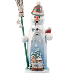 Käthes Original Räuchermänner-Holzknoddl Schneemann "Leise Rieselt Der Schnee", Rauchermannchen