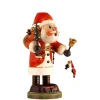 Käthes Original Räuchermänner-Holzknoddl "Weihnachtsmann Mit Glocke", Rauchermannchen