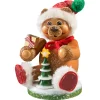 Käthes Original Räuchermänner-Holzknoddl "Weihnachtsteddy", Rauchermannchen