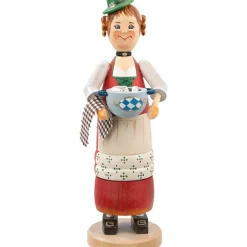 Käthes Original Bayern Motive-Holzmannl "Bayerin", Rauchermannchen