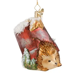 Poesie in Glas Baumschmuck Aus Glas-Igel Unterm Blumentopf