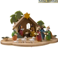 Käthes Original Krippen Und Krippenfiguren-Kerzenhalter "Weihnachtskrippe"