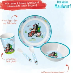 Trötsch Verlag Der Kleine Maulwurf „Krtek"-Kindergeschirr-Set "Der Kleine Maulwurf" Auf Motorrad