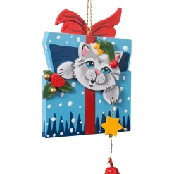 Käthes Original Baumschmuck Aus Holz-Kittys Weihnachtsuberraschung