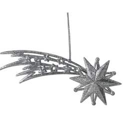 Käthe Wohlfahrt Baumschmuck Aus Kunststoff-Koment Mit Glimmer, Silber
