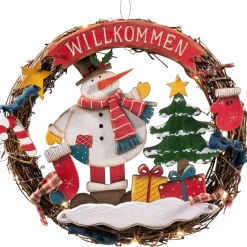 Käthe Wohlfahrt Hängedeko-Kranz "Schneemanns Bescherung"