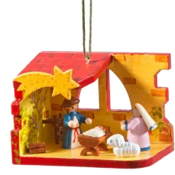 Käthes Original Baumschmuck Aus Holz-Krippe
