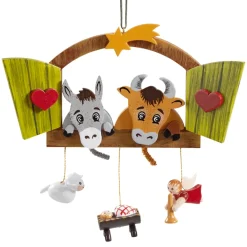 Käthes Original Baumschmuck Aus Holz-Krippenfenster