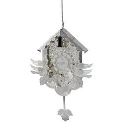 Käthe Wohlfahrt Baumschmuck Aus Messing-Kuckucksuhr, Versilbert