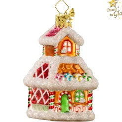 Poesie in Glas Baumschmuck Aus Glas-Lebkuchen-Haus