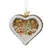 Poesie in Glas Baumschmuck Aus Glas-Lebkuchenherz "Gruse Vom Weihnachtsmarkt"