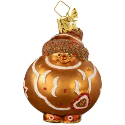 Poesie in Glas Baumschmuck Aus Glas-Lebkuchen-Kugel