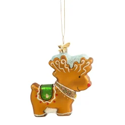 Poesie in Glas Baumschmuck Aus Glas-Lebkuchen-Rentier