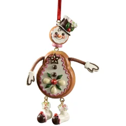 Käthes Original Baumschmuck Aus Holz-Lebkuchenschneemann
